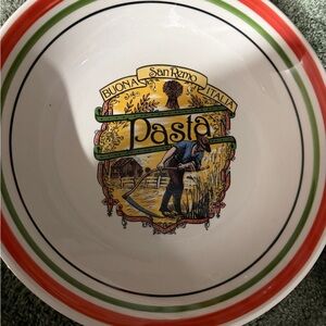 San Remo Pasta Bowl with Multicolor Design